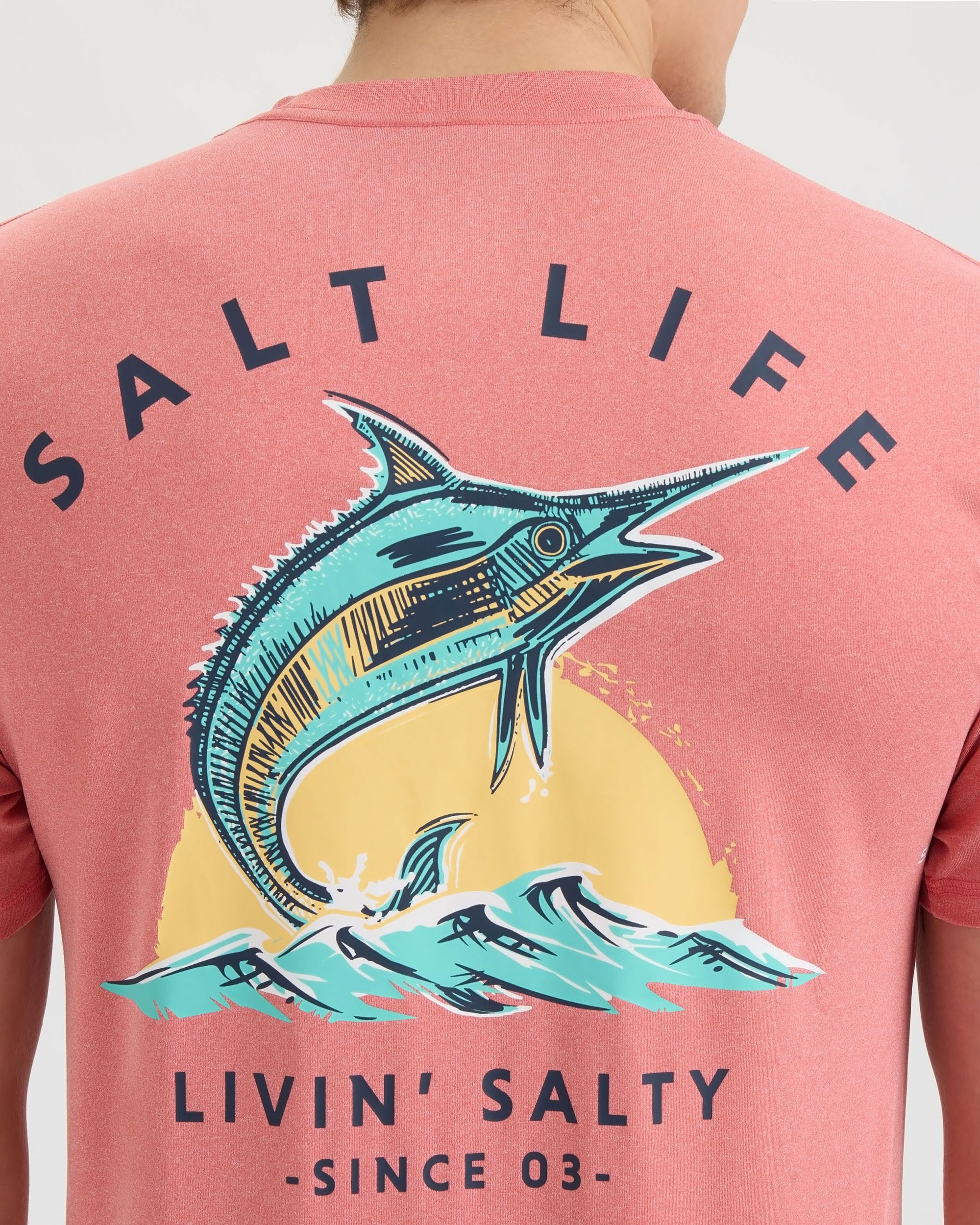 Men's Livin Salty SLX Performance Short Sleeve Tee - Image 5