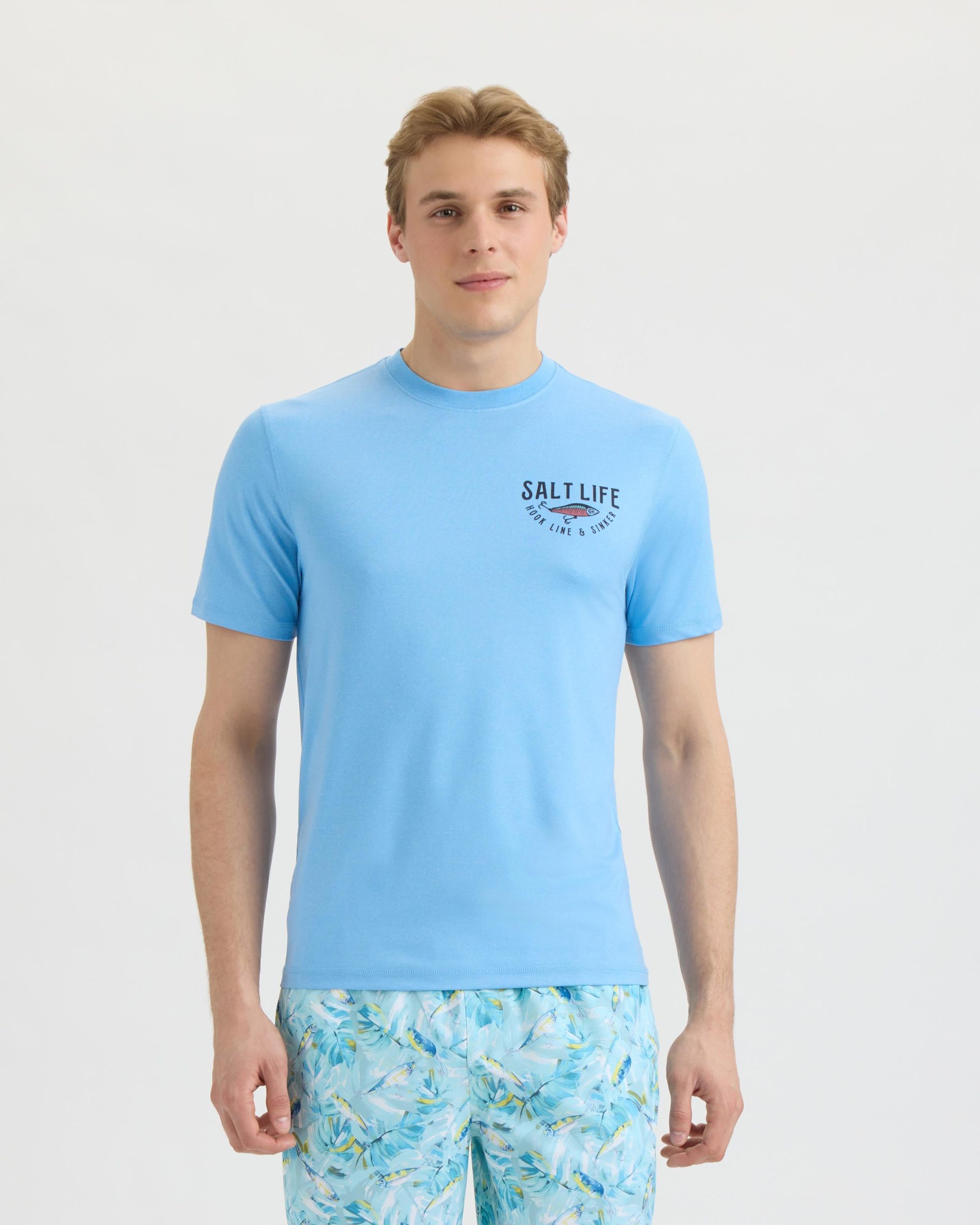 Men's Salty Craftsmen SLX Performance Short Sleeve Tee - Image 2