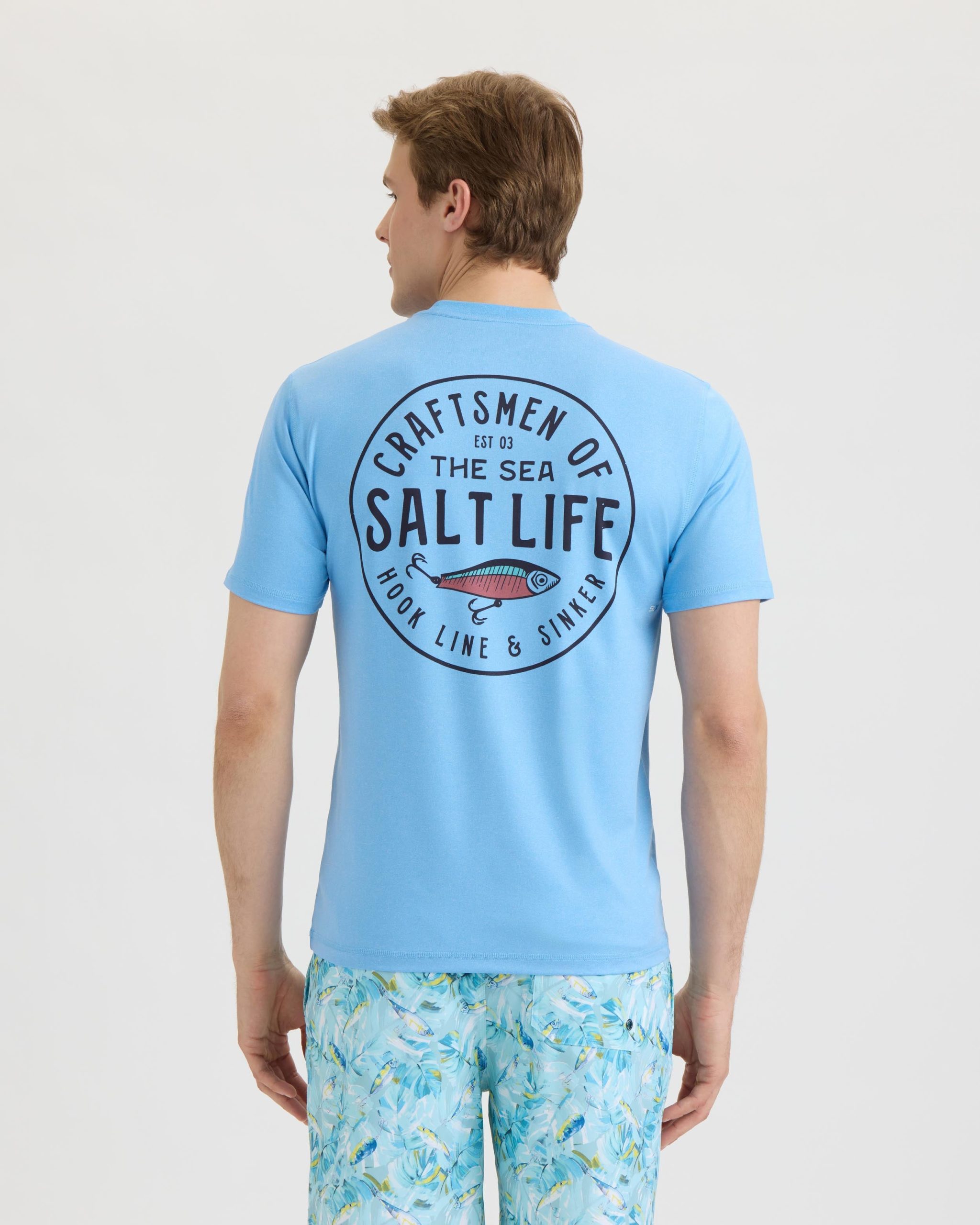 Men's Salty Craftsmen SLX Performance Short Sleeve Tee - Image 4