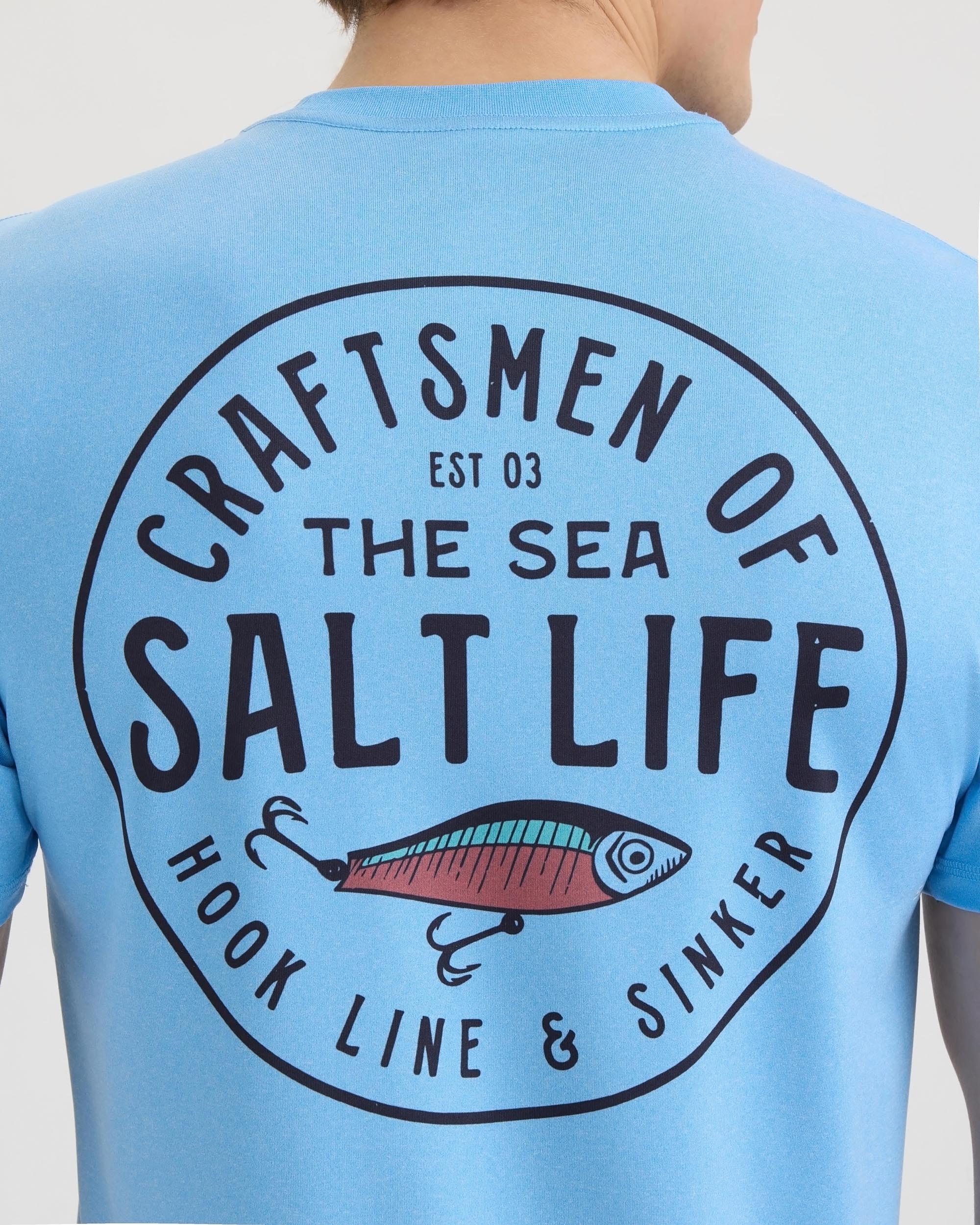Men's Salty Craftsmen SLX Performance Short Sleeve Tee - Image 5