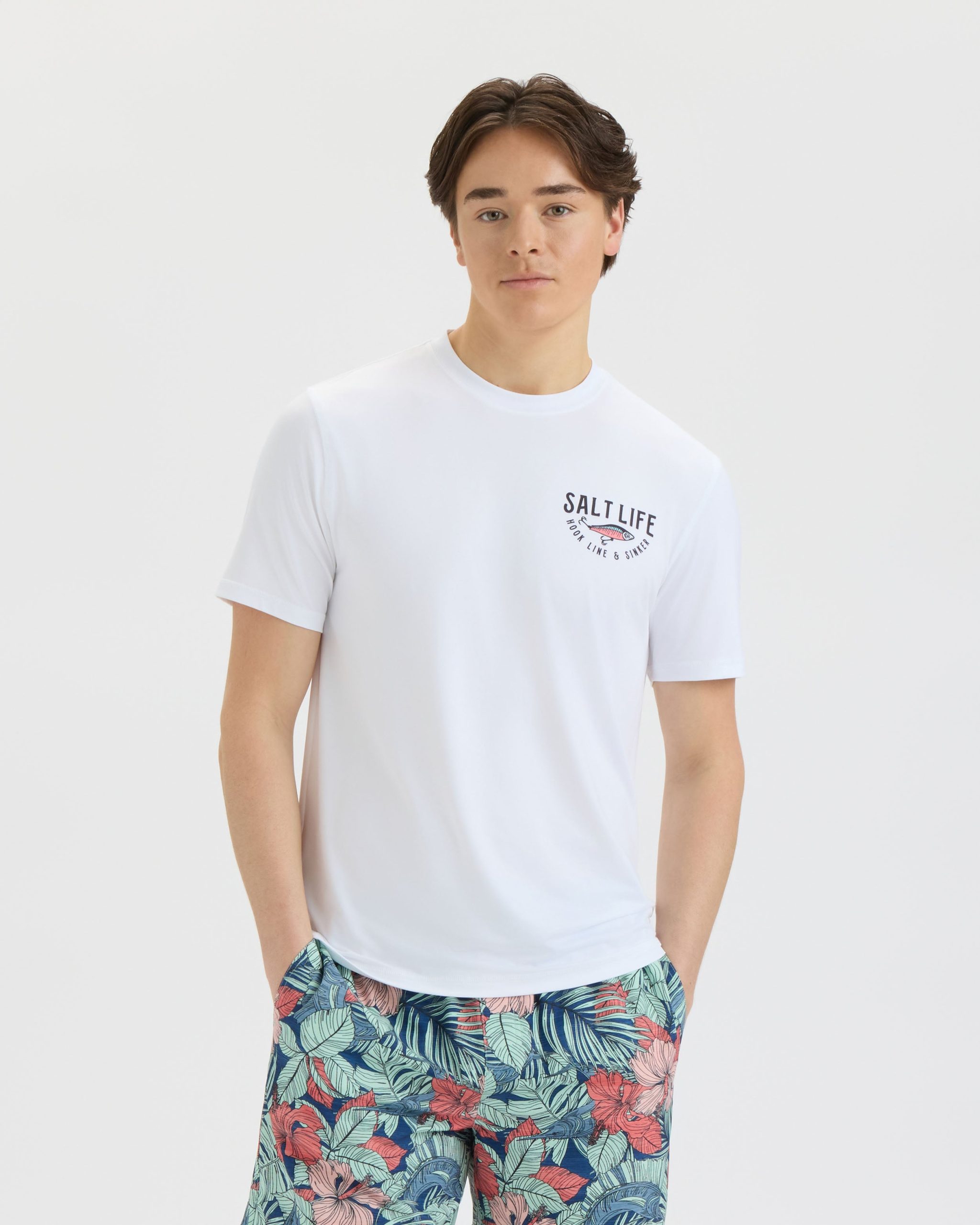 Men's Salty Craftsmen SLX Performance Short Sleeve Tee - Image 2