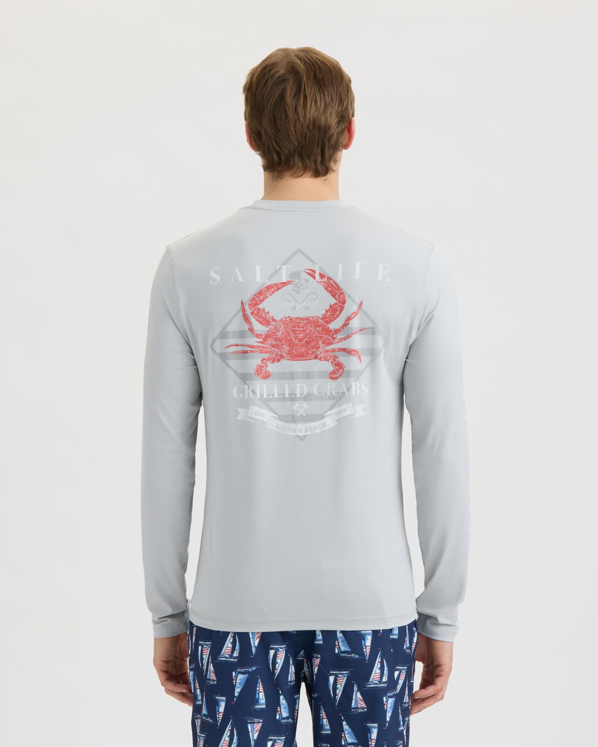 Men's Crab Hammer SLX Performance Long Sleeve Tee - Image 4