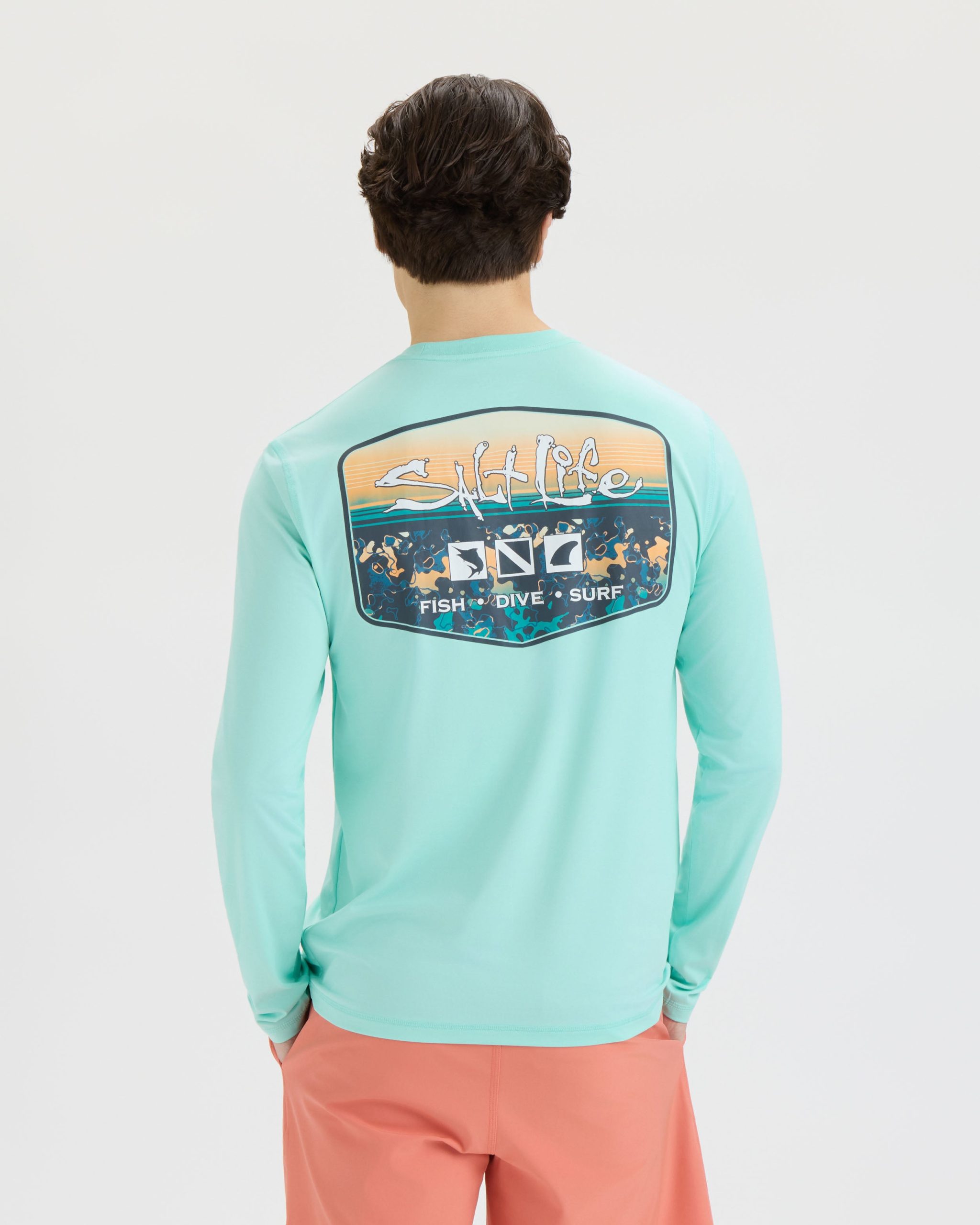 Men's Liquid Depth Badge Long Sleeve SLX Performance Tee - Image 4