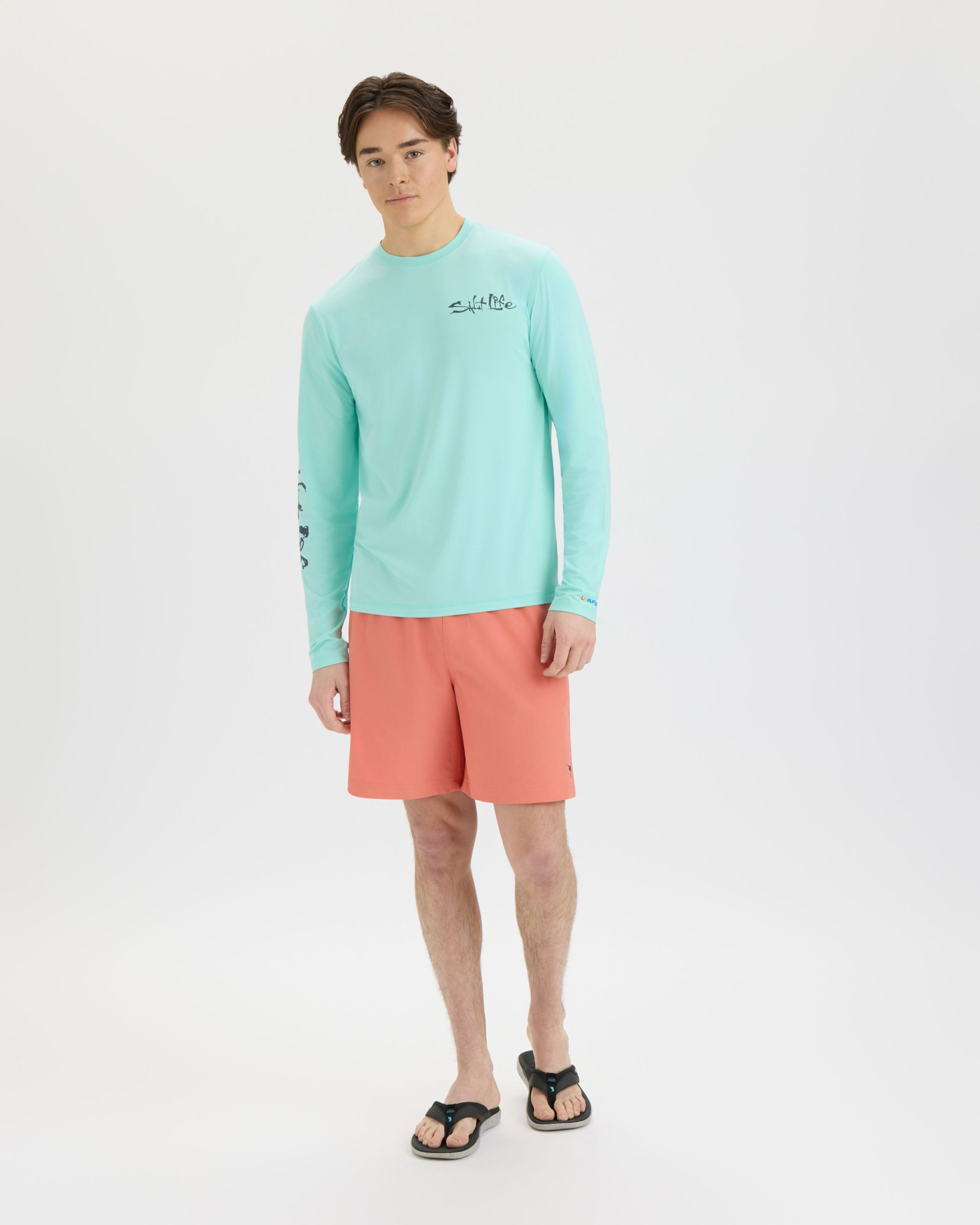 Men's Liquid Depth Badge Long Sleeve SLX Performance Tee - Image 6