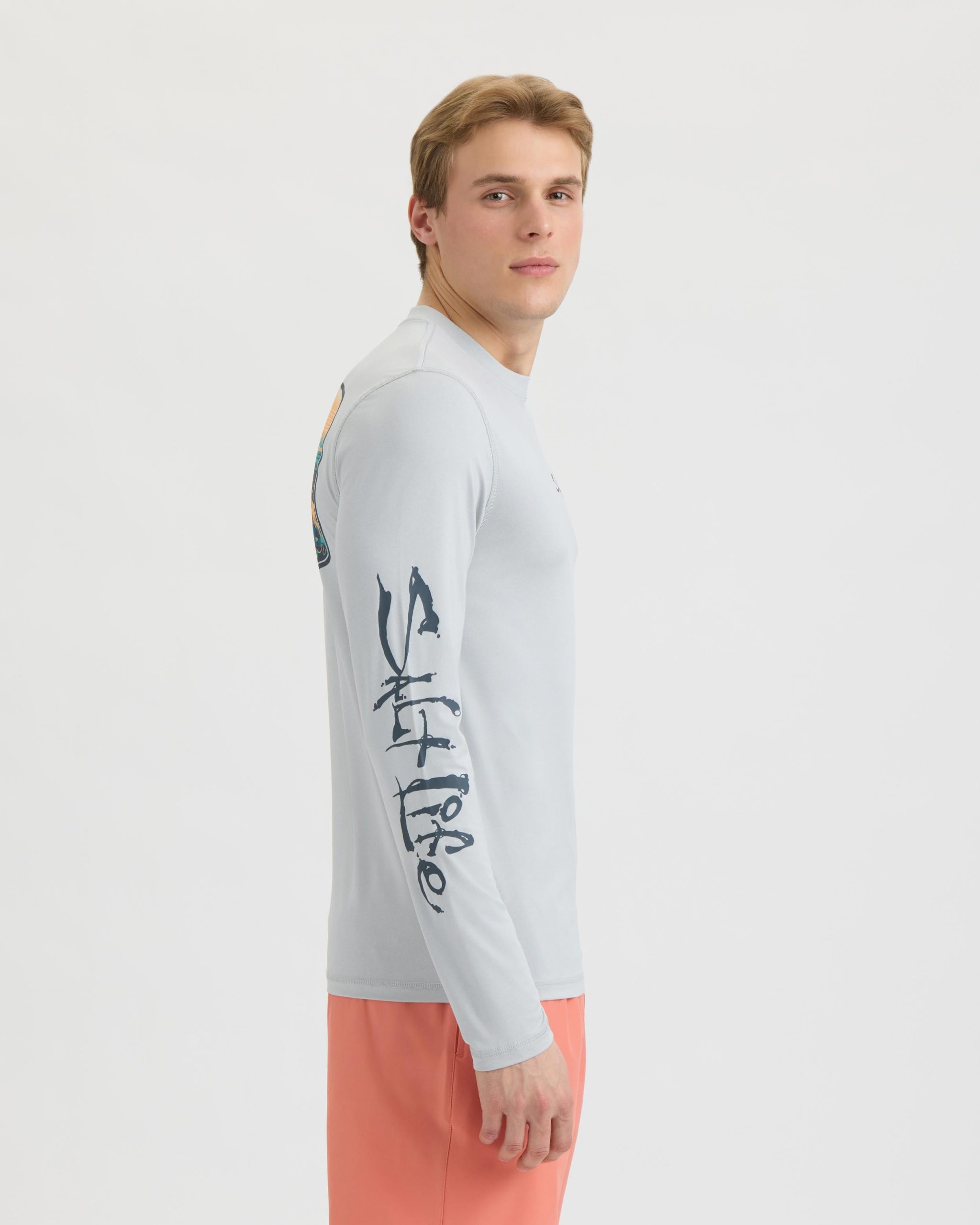 Men's Liquid Depth Badge Long Sleeve SLX Performance Tee - Image 3
