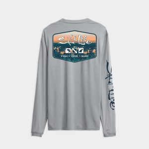 Men's Liquid Depth Badge Long Sleeve SLX Performance Tee
