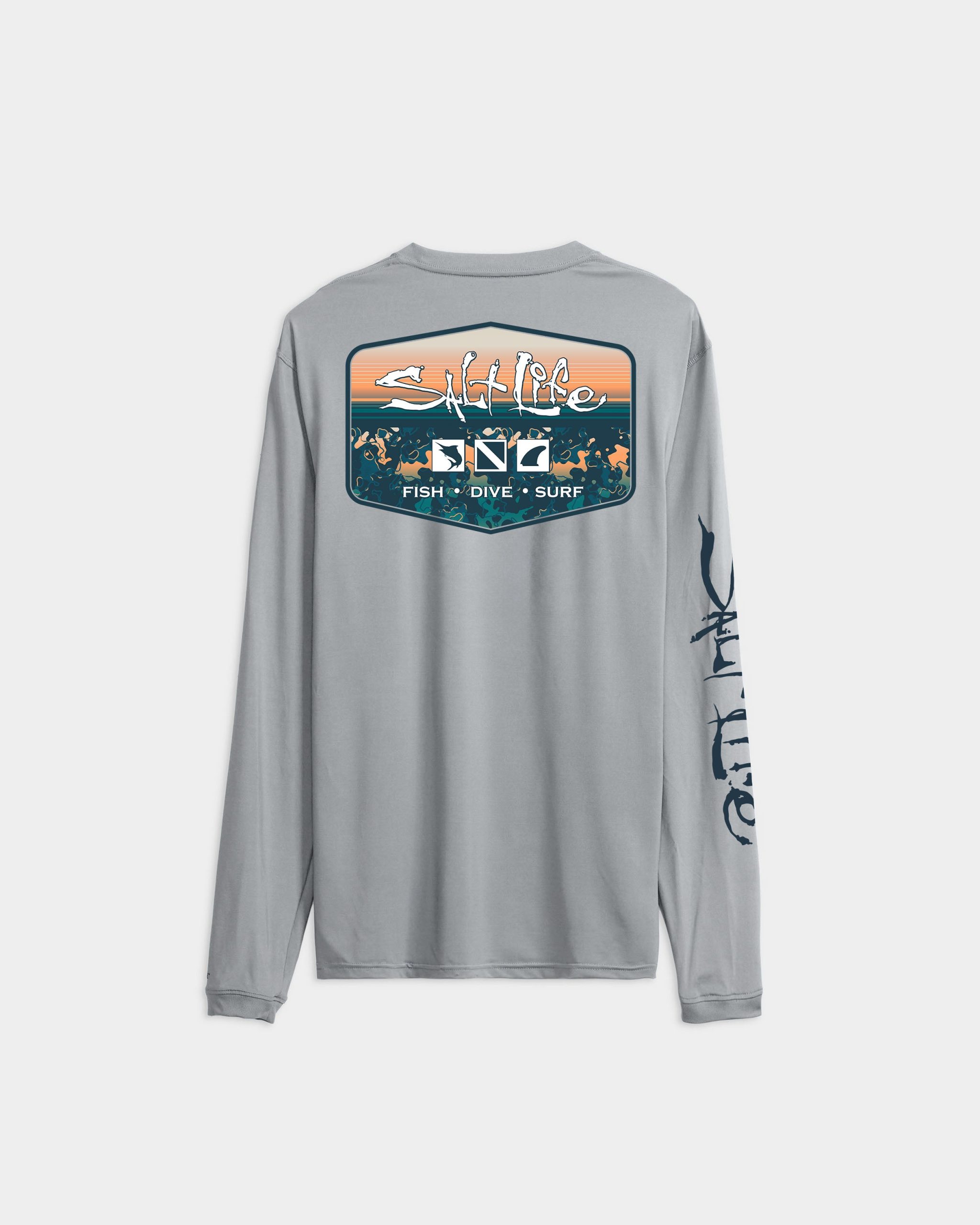 Men's Liquid Depth Badge Long Sleeve SLX Performance Tee