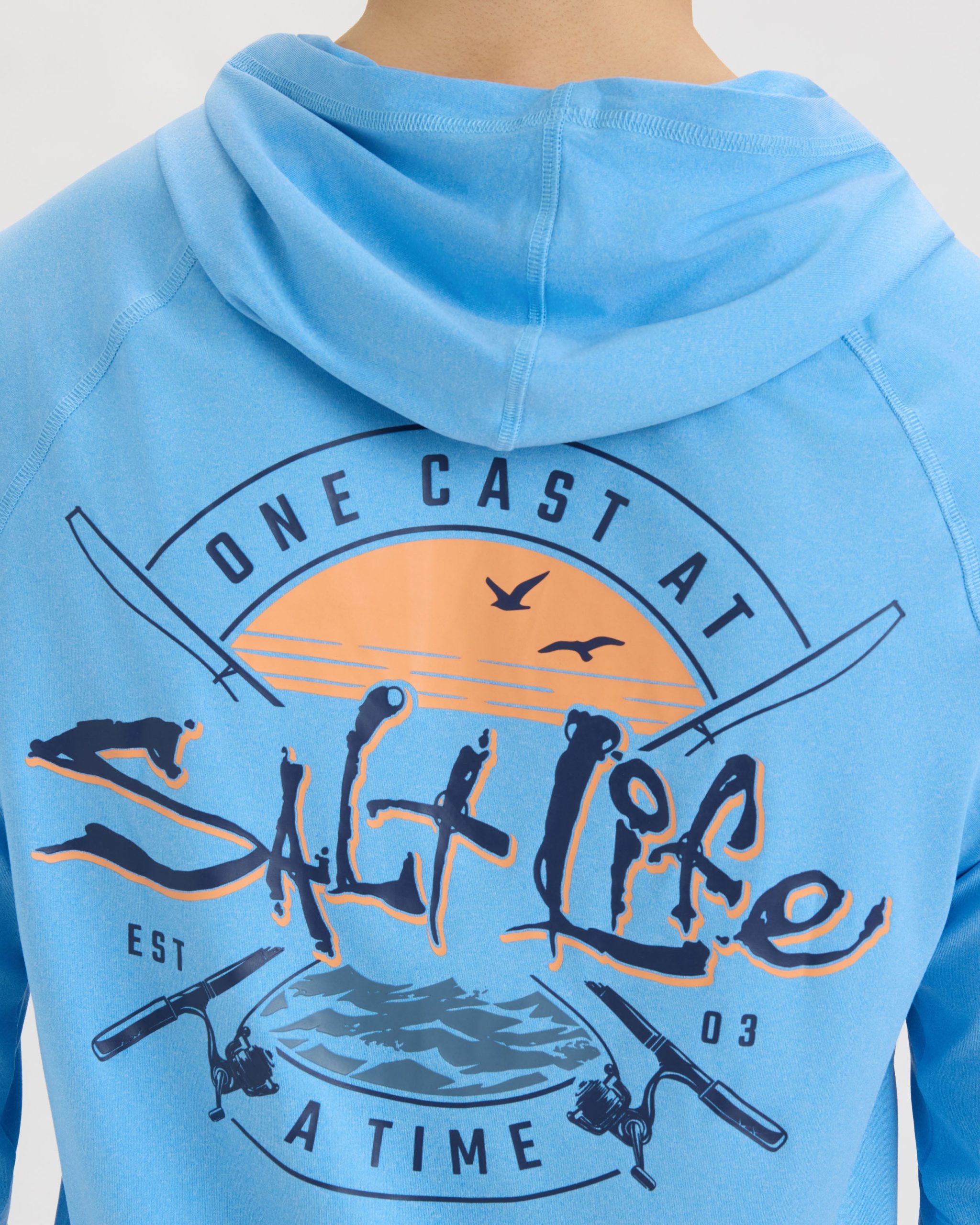 Men's One Cast at a Time SLX Performance Hoodie - Image 5