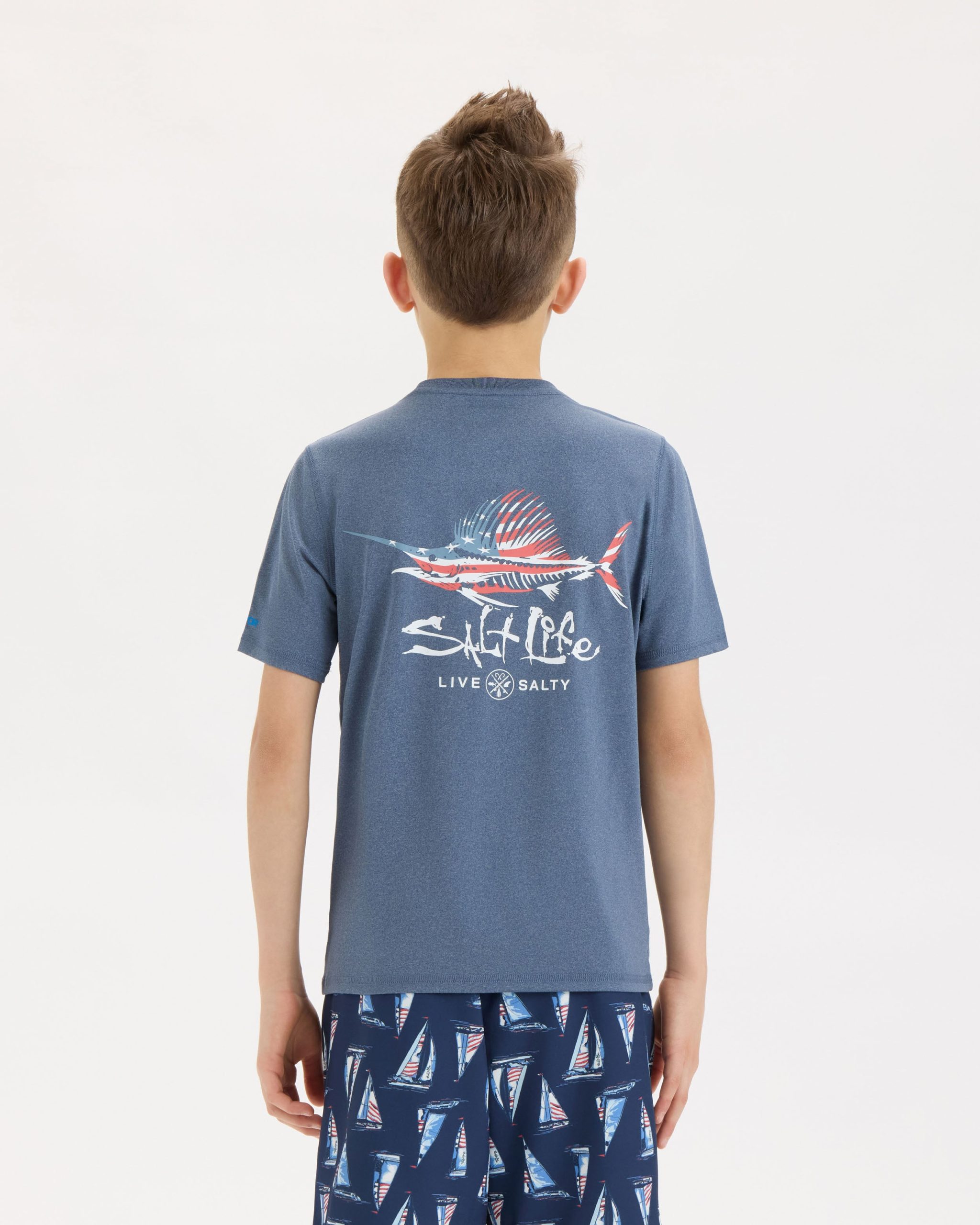 Youth Sailfish N' Bones SLX Performance Short Sleeve Tee - Image 4